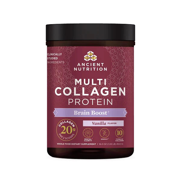 Ancient Nutrition Multi Collagen Protein Brain Boost 45 servings