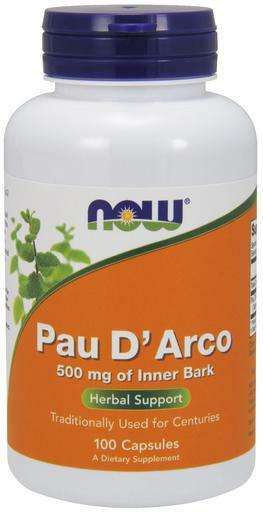 NOW Pau D' Arco 500mg dietary supplements may support intestinal health and encourage good intestinal flora.*