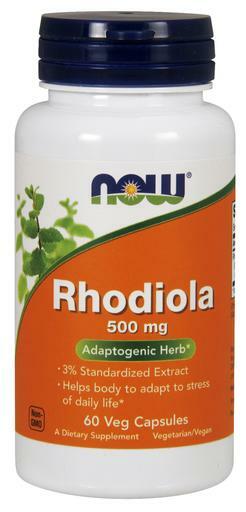 NOW Rhodiola 500mg Adaptogenic Herb* helps the body to adapt to stress of daily life*