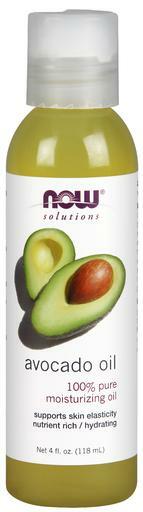 NOW Solutions Avocado Oil is a nutrient rich, hydrating, food grade vegetable oil that can be used as a massage oil or a moisturizer for dry or cracked skin.