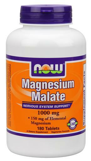 NOW Magnesium Malate contains 150mg of Elemental Magnesium to provide nervous system support.