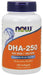NOW DHA-250 contains 250 DHA and 100 EPA, supports brain health and is molecularly distilled.