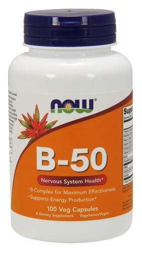 B-50 Caps provide a full complement of B-Vitamins plus Choline and Inositol.