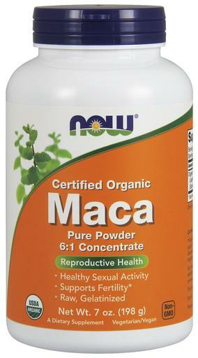 NOW Maca Organic Pure Powder for Reproductive Health and Fertility Support*.