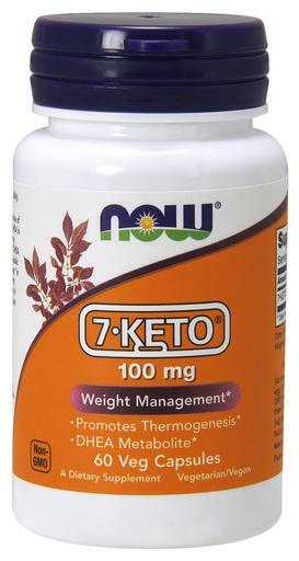 7-Keto® is a natural occuring metabolite of DHEA, providing the same benefits of DHEA, without its associated side effects. Because the body's production of DHEA declines with age, so does the production of 7-Keto®. Weight gain is a common sign of aging that often accompanies the decreased production of DHEA and its metabolites. Supplementation with NOW® 7-Keto® can safely promote thermogenesis, thereby supporting the maintenance of healthy body weight.*