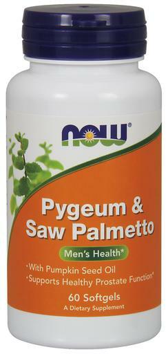 NOW Pygeum & Saw Palmetto with pumpkin seed oil supports healthy prostate function*
