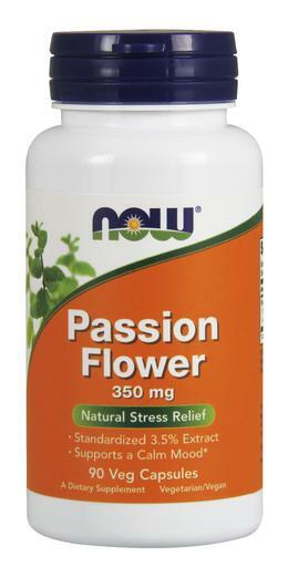 NOW Passion Flower 350mg dietary supplements may support a calm mood providing natural stress relief.