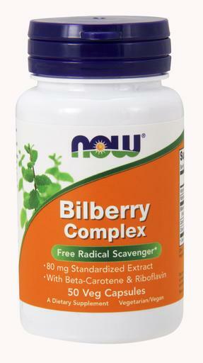 NOW Bilberry Complex is a free-radical scavenger*, 80mg standardized extract with beta-carotene and riboflavin