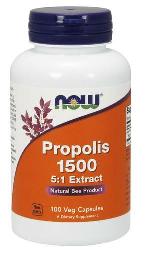 NOW Propolis 1500 5:1 Extract, natural bee product, is a mixture of resins collected by bees from tree buds, sap and other plant sources.