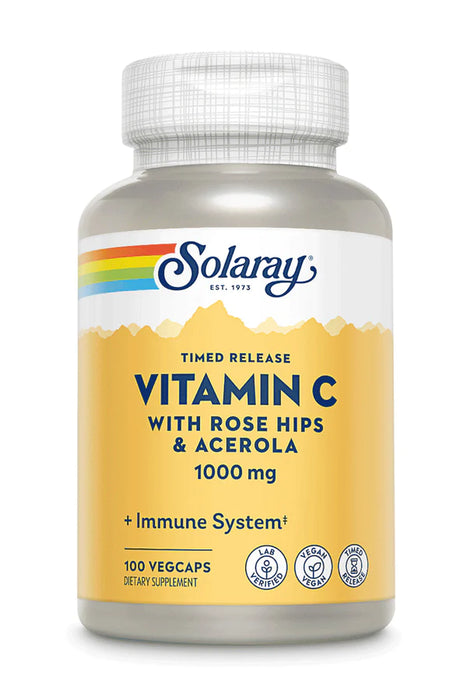 Solaray - Vitamin C with Rose Hips & Acerola, Timed-Release 100ct