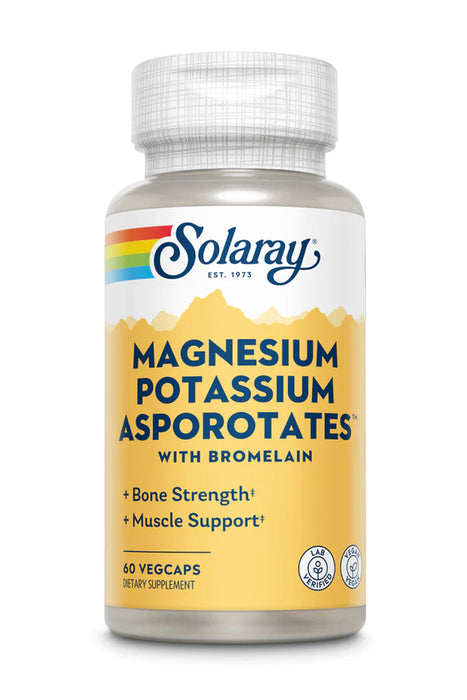 Solaray - Magnesium & Potassium Asporotates with Bromelain
