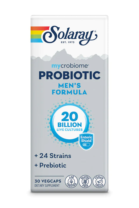 Solaray - Mycrobiome Probiotic Men's Formula, 20 Billion, 24 Strain Once Daily