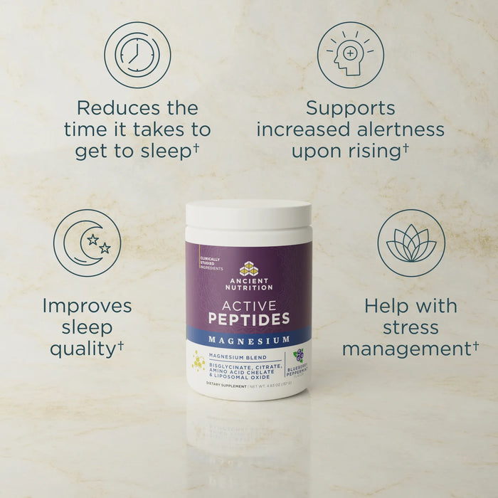 Active Peptides Magnesium Complex Blueberry Peppermint 4.83 oz