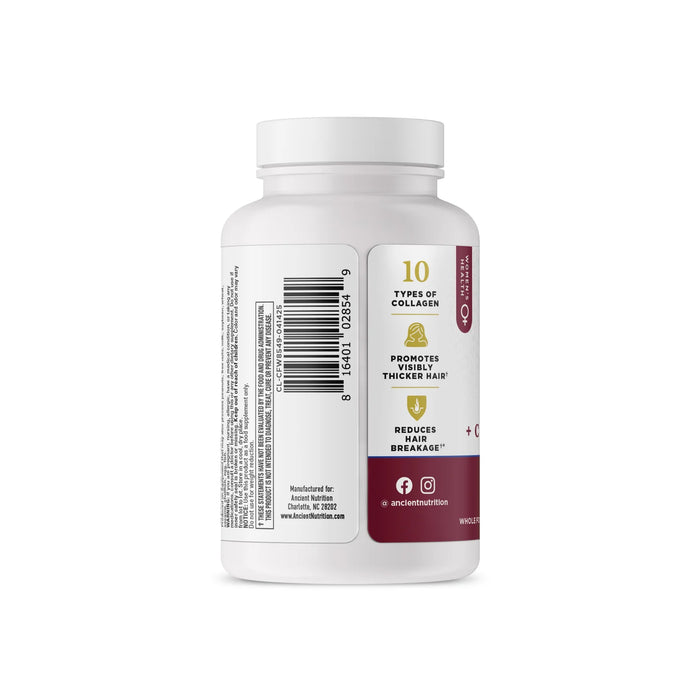 Ancient Nutrition Hair Growth + Collagen 60ct