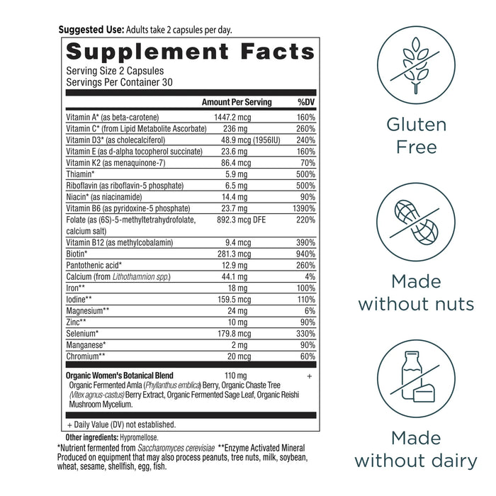 Ancient Nutrition Women's Fermented Multivitamin 60ct