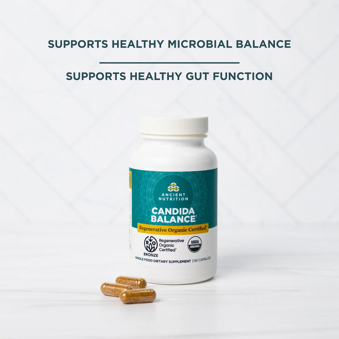 Ancient Nutrition Regenerative Certified Organic Candida Balance 90 capsule