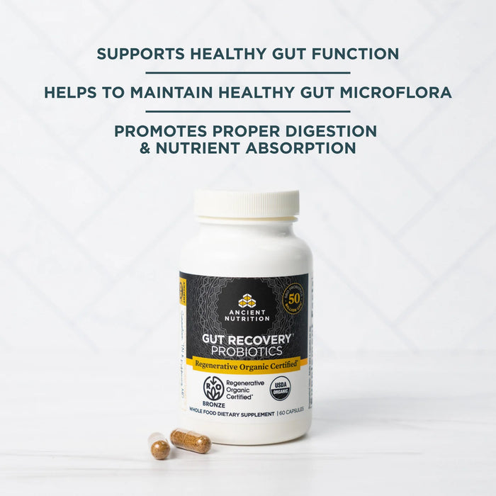 Ancient Nutrition Regenerative Organic Certified™ Gut Recovery Probiotics