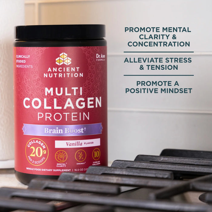 Ancient Nutrition Multi Collagen Protein Brain Boost 45 servings