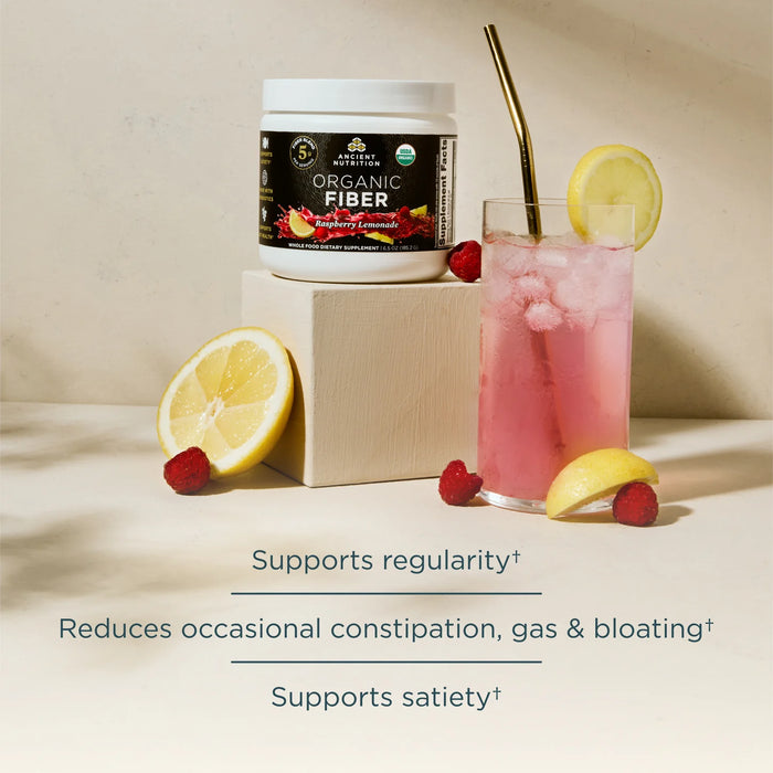 Ancient Nutrition Organic Fiber Raspberry Lemonade