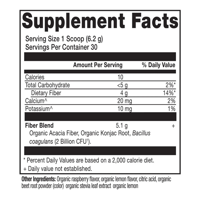 Ancient Nutrition Organic Fiber Raspberry Lemonade
