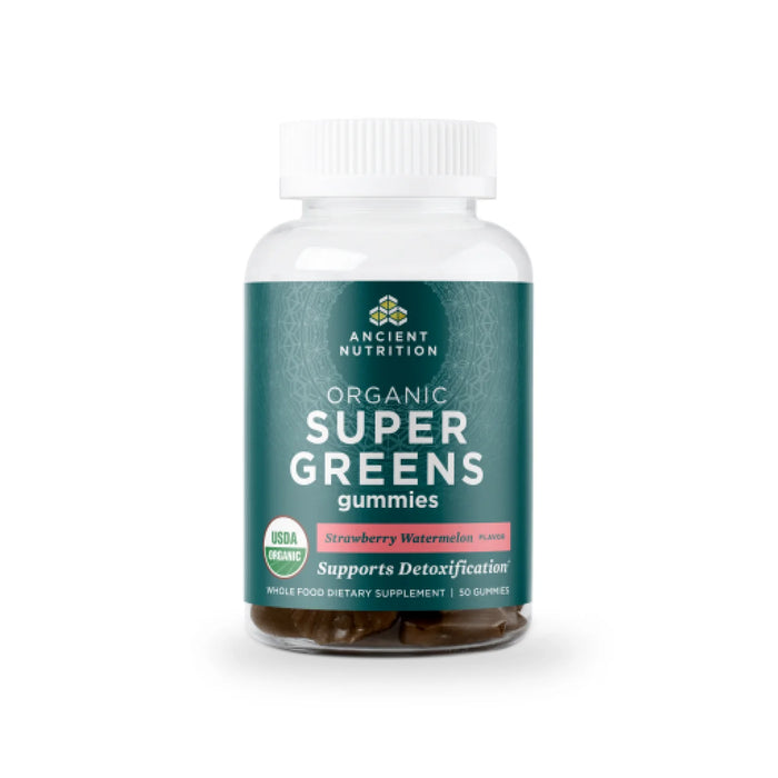 Ancient Nutrition Organic Super Greens Gummy - Strawberry Watermelon