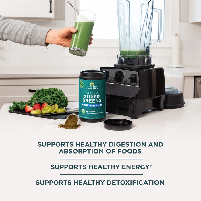 Ancient Nutrition Organic Super Greens + Multivitamin Powder