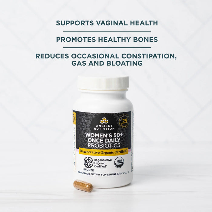 Ancient Nutrition Regenerative Organic Certified™ Women's 50+ Once Daily Probiotics