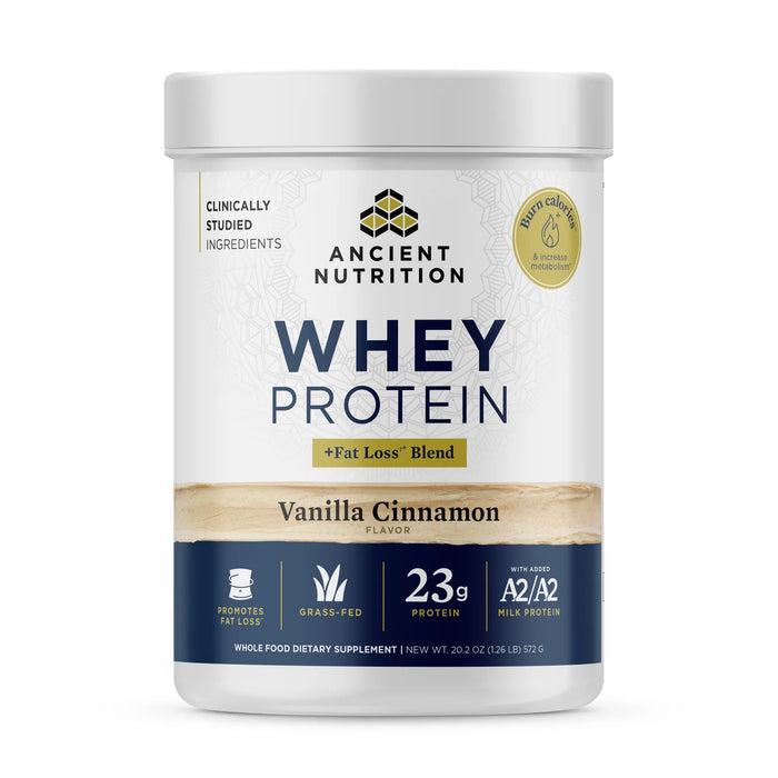 Ancient Nutrition Vanilla Cinnamon Fat Loss Blend Whey Protein