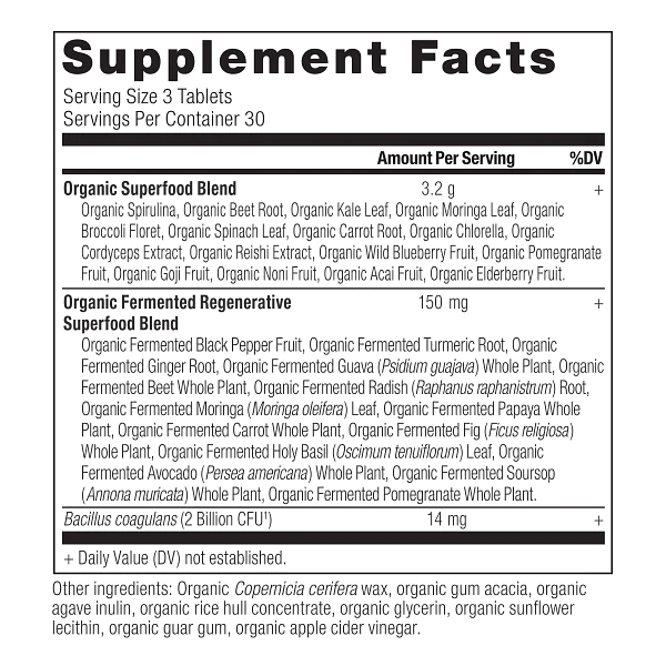 Ancient Nutrition Organic Super Greens 90 Tablet