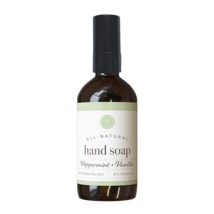 HAND SOAP PEPPERMINT + VANILLA 8 OZ