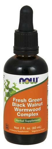 NOW Fresh Green Black Walnut Wormwood Complex is a vegetarian/vegan dietary supplement.