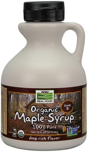 NOW Real Food Organic Grade B Maple Syrup is pure, certified organic & kosher with a deep, rich flavor.