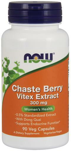 NOW Chaste Berry Vitex Extract with Dong Quai dietary supplement may support endocrine function*