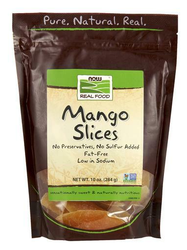NOW Real Food Mango Slices are fat-free, low in sodium, sensationally sweet & naturally nutritious.
