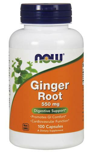 NOW Ginger Root 550mg may provide digestive support by promoting GI comfort.