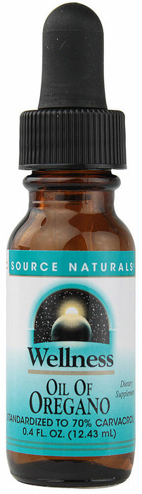 Source Naturals Wellness Oil of Oregano,70% Carvacrol, 0.5 fl. oz.