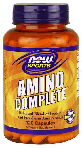 NOW Sports Amino Complete, a balanced blend of proteins and free-form amino acids.