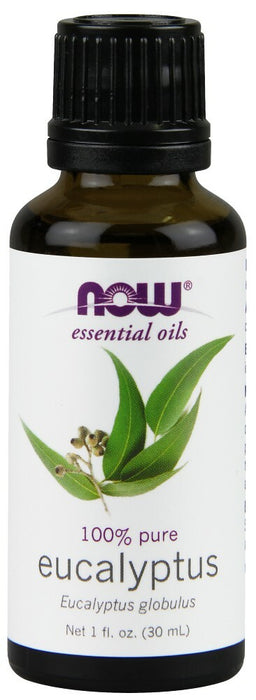 NOW Solutions Pure Eucalyptus (Eucalyptus globulus) Essential Oil Blend for aromatherapy use provides a strong aromatic, camphoraceous aroma while creating a revitalizing, invigorating, clarifying atmosphere.