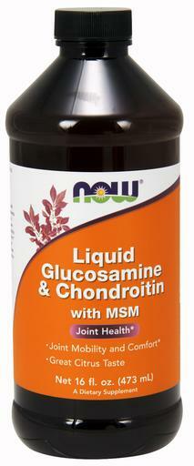 NOW® Liquid Glucosamine & Chondroitin with MSM combines three of the most effective nutrients available today for supporting good joint health in an easily absorbed liquid form. Glucosamine and Chondroitin are naturally occurring structural components that are used by the body to support healthy joint function. MSM, Manganese and Vitamin C complement Glucosamine and Chondroitin and work with them to provide optimal nutritional support.*