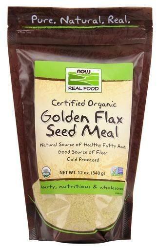 NOW Real Food® Organic Golden Flax Seed Meal has a mild, nutty flavor similar to wheat germ, and it’s often added to cereals, pancakes, muffins, breads, meatloaf, meatballs, and even yogurt. Golden Flax is typically lighter in color and more flavorful than dark flax. Flax is a natural plant source of healthy fatty acids and a good source of fiber.