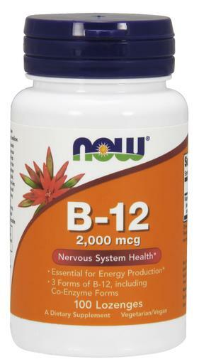 Vitamin B-12 (Cyanocobalamin) is a water soluble vitamin necessary for the maintenance of a healthy nervous system and for the metabolic utilization of fats and proteins.*