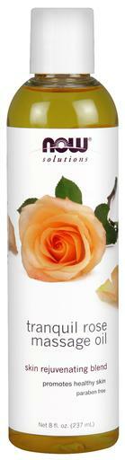 NOW Solutions Tranquil Rose Massage Oil is infused with natural Vitamin E to help protect skin and elastin fibers.