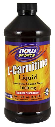 NOW L-Carnitine Liquid Tropical Punch 1000mg dietary supplement at it's purest form, clinically tested