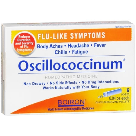 Boiron - Oscillococcinum Homeopathic Flu Medicine Quick-Dissolving Pellets 6 Pack