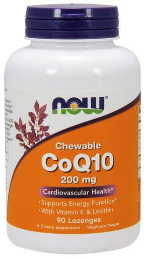 Chewable 200mg CoQ10 promotes cardiovascular health and energy function.*
Contains Vitamin E and Lecithin.