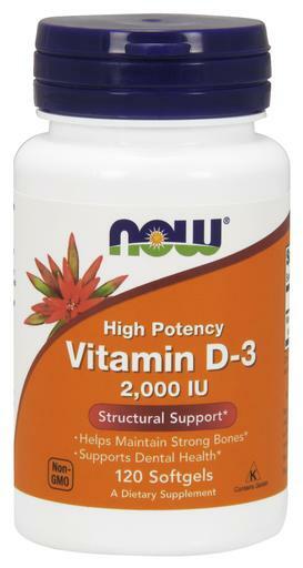 High Potency Vitamin D-3, 2,000IU, Now Foods