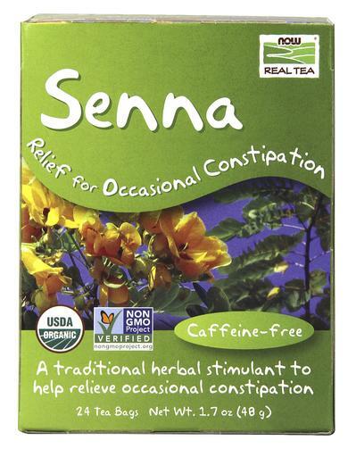 NOW Real Tea Senna Constipation Relief Tea. A traditional herbal stimulant to help relieve occasional constipation.