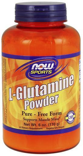 NOW Sports Free Form L-Glutamine powder is said to support muscle mass.*
