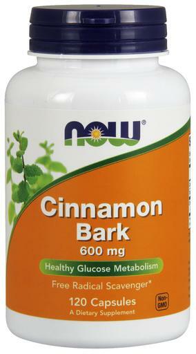 NOW Cinnamon Bark 600mg capsules promote healthy glucose metabolism* and free radical scavenger*