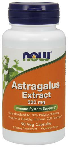 NOW Astragalus Extract 500mg provides immune system support*, is standardized to 70% Polysaccharides.
